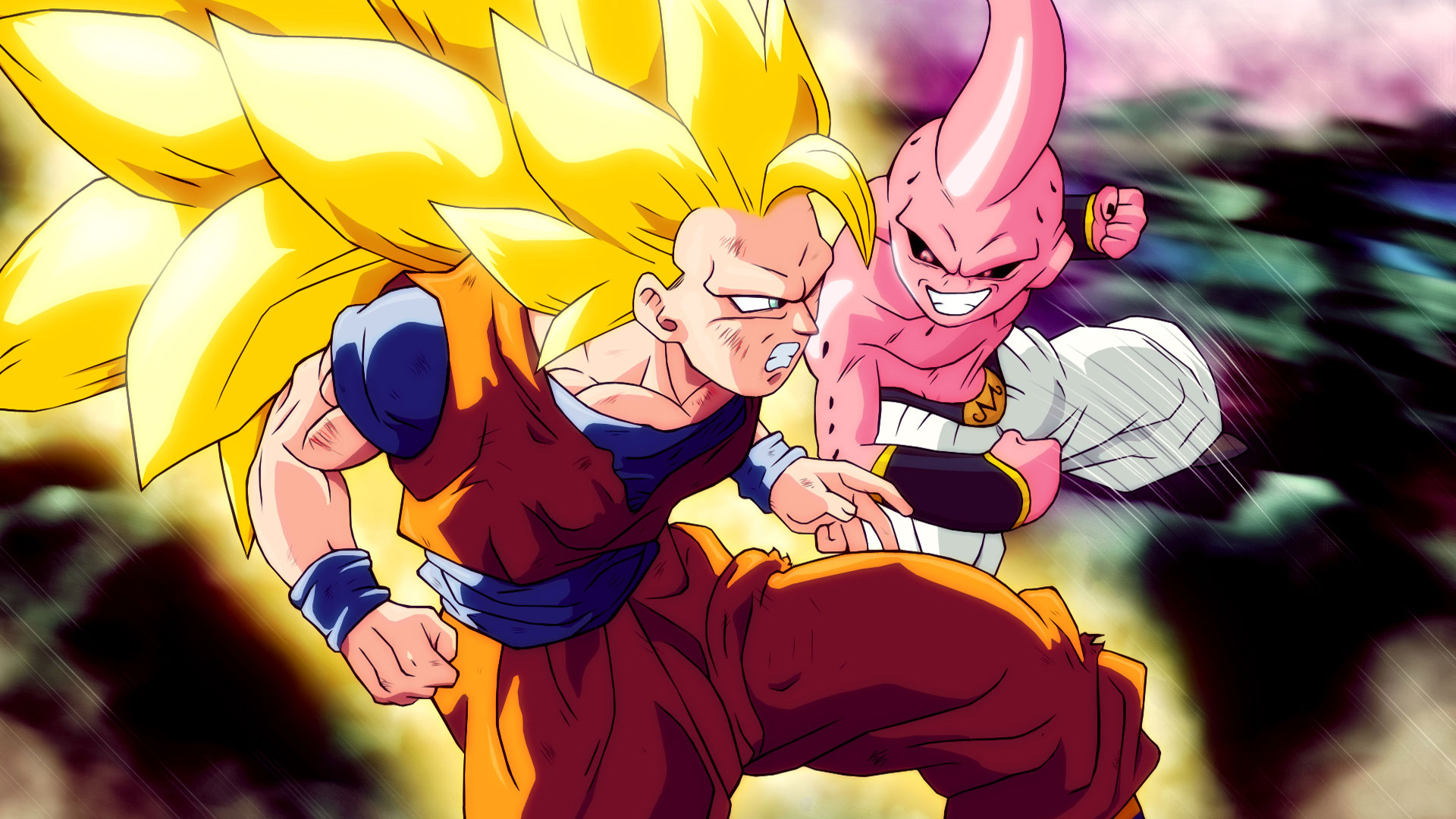 Goku Super Saiyan 3 Vs Kid Buu Ps4wallpaperscom.