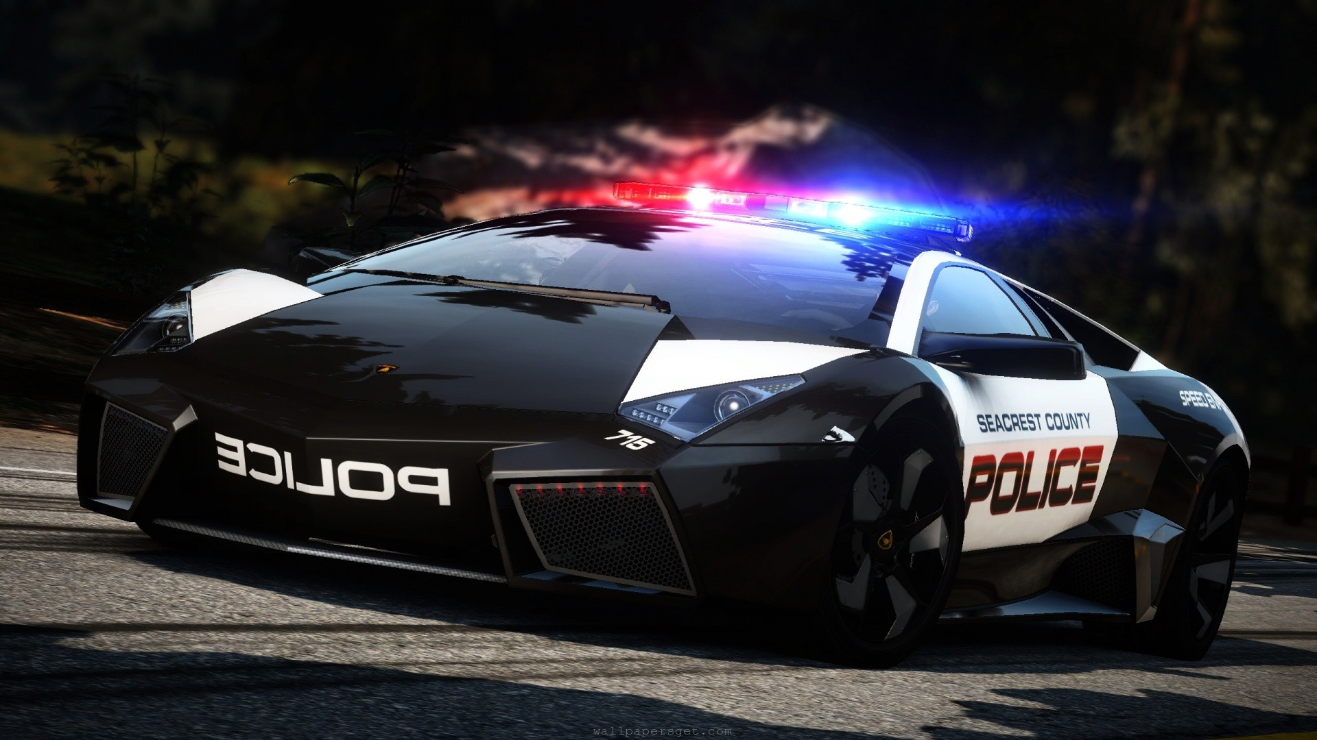 Cool Police Lamborghini – PS4Wallpapers.com