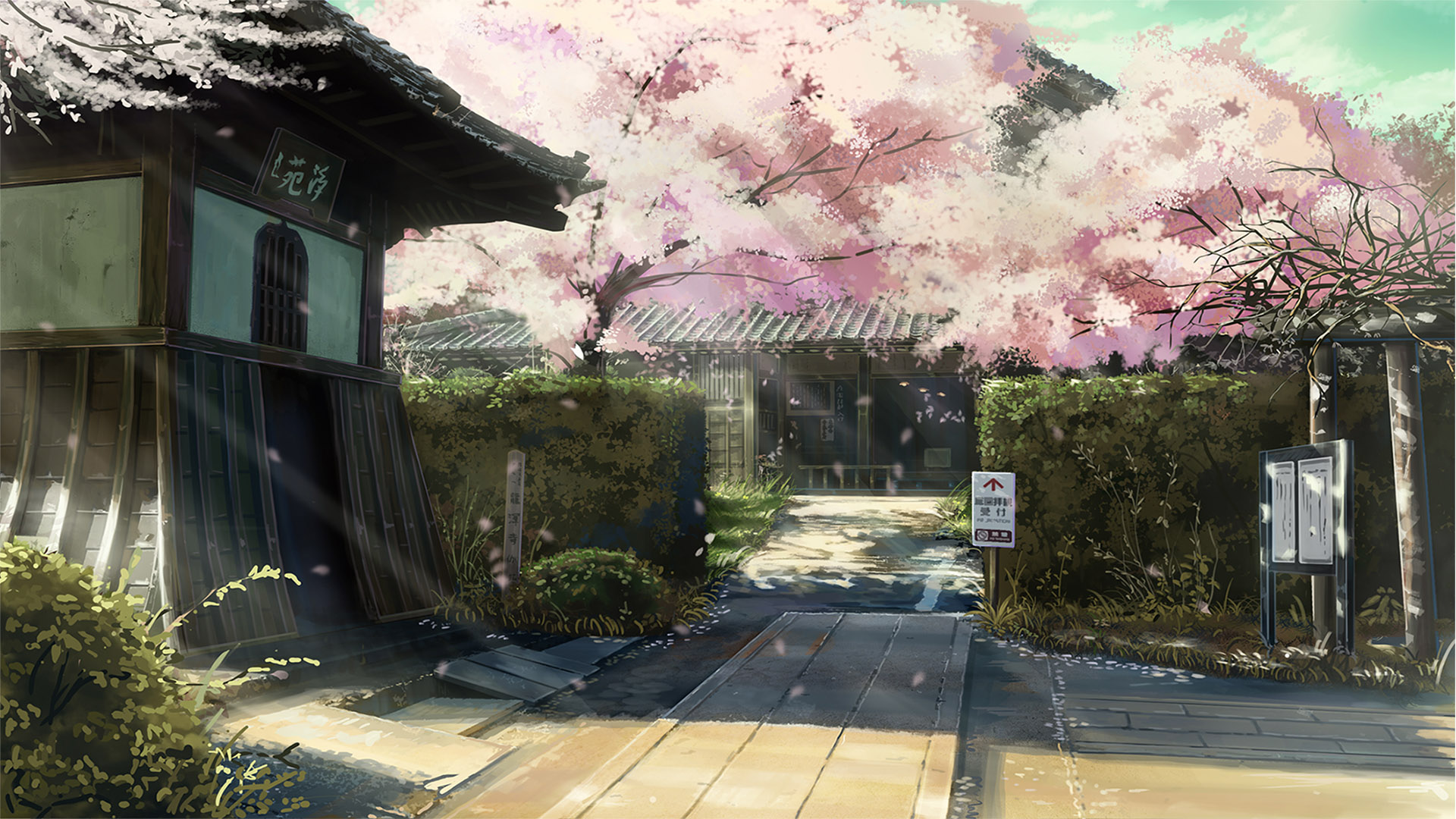 Anime Temple Scenery.
