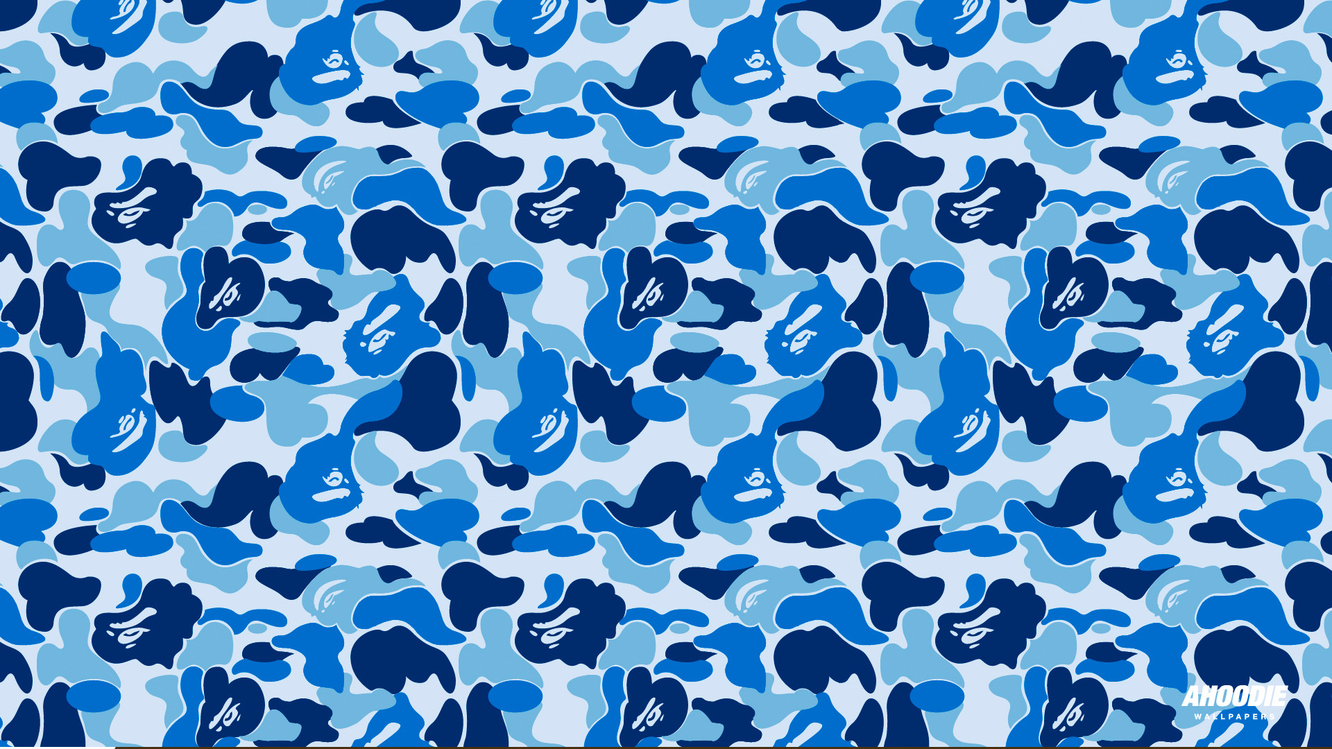 Bape Blue Camo Wallpaper Ps4wallpapers Com