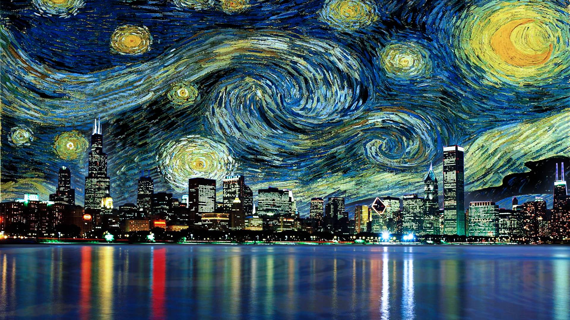 Van Gogh Starry Night Ps4wallpapers Com