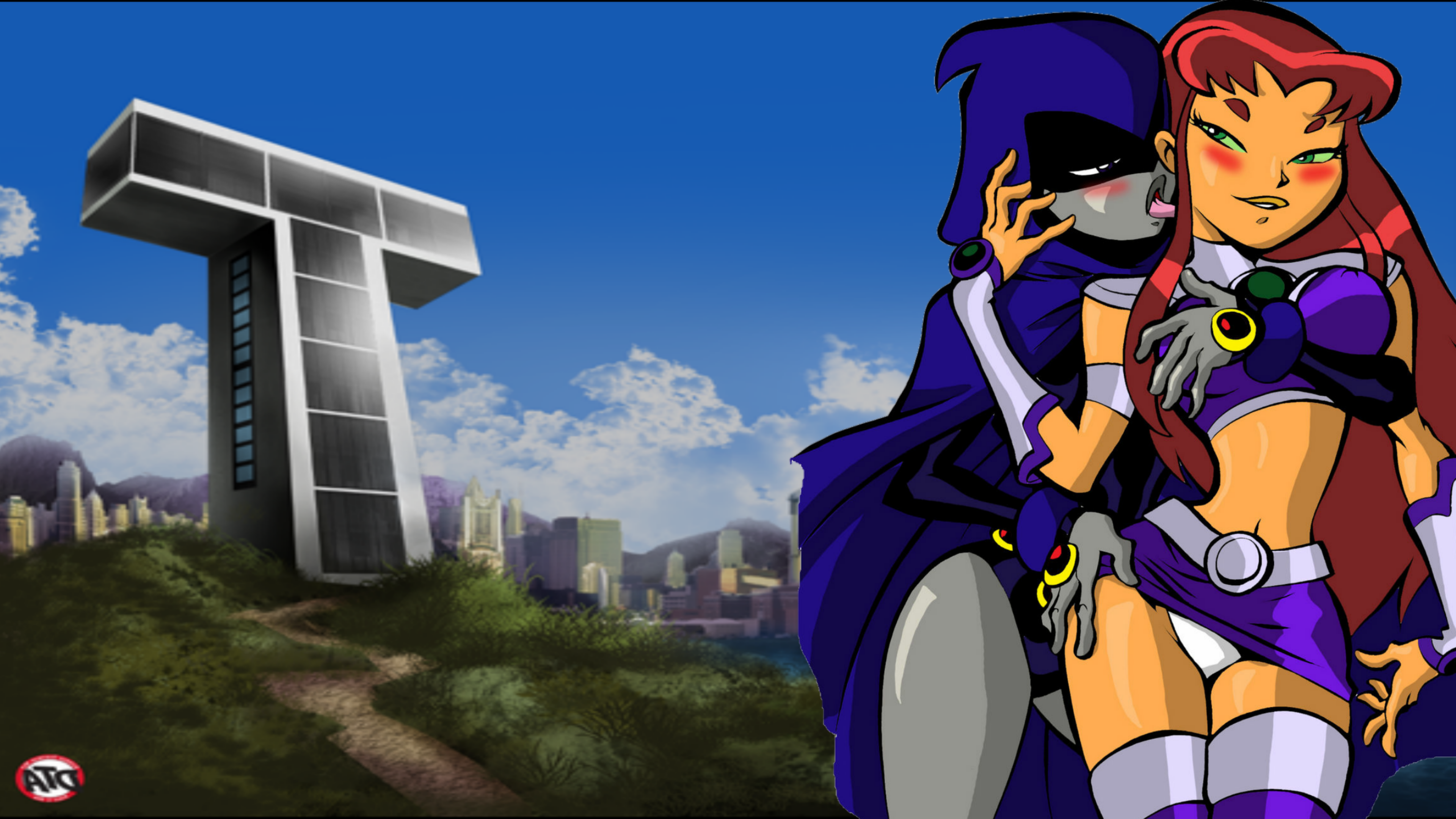 Starfire x raven futa