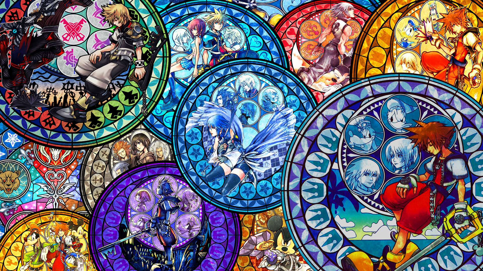 Kingdom hearts stained glass.